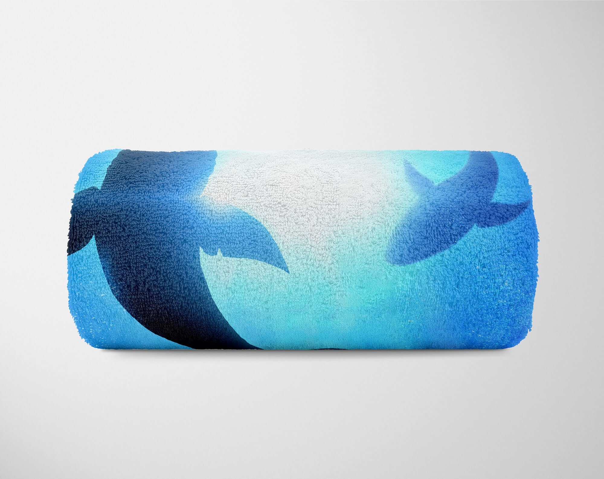 Art Handtuch (1-St), Tiermotiv Hai Sinus Wasser, Handtuch Kuscheldecke Saunatuch mit unter Handtücher Baumwolle-Polyester-Mix Strandhandtuch