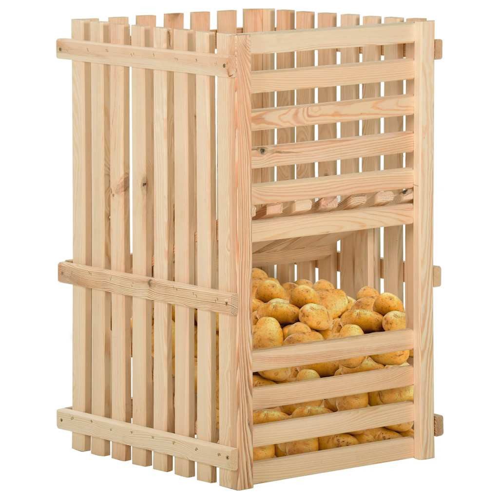 vidaXL Aufbewahrungsbox Kartoffelkiste 50x50x80 cm Massivholz Kiefer (1 St)