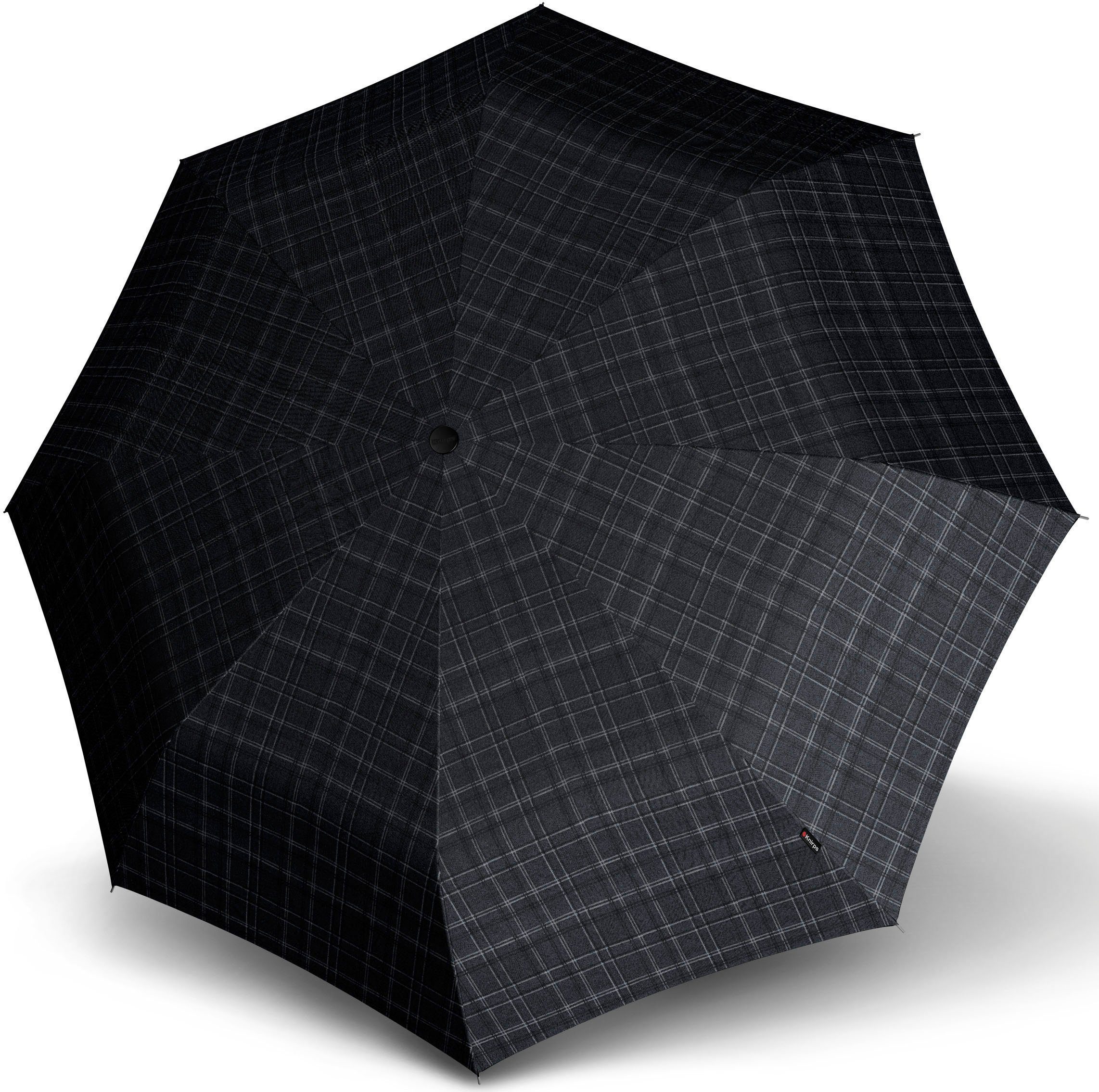 Personen Taschenregenschirm mit Prints Duomatic, Men's check, 2 großem Knirps® Extra für Check T.400 Schirmdach Large