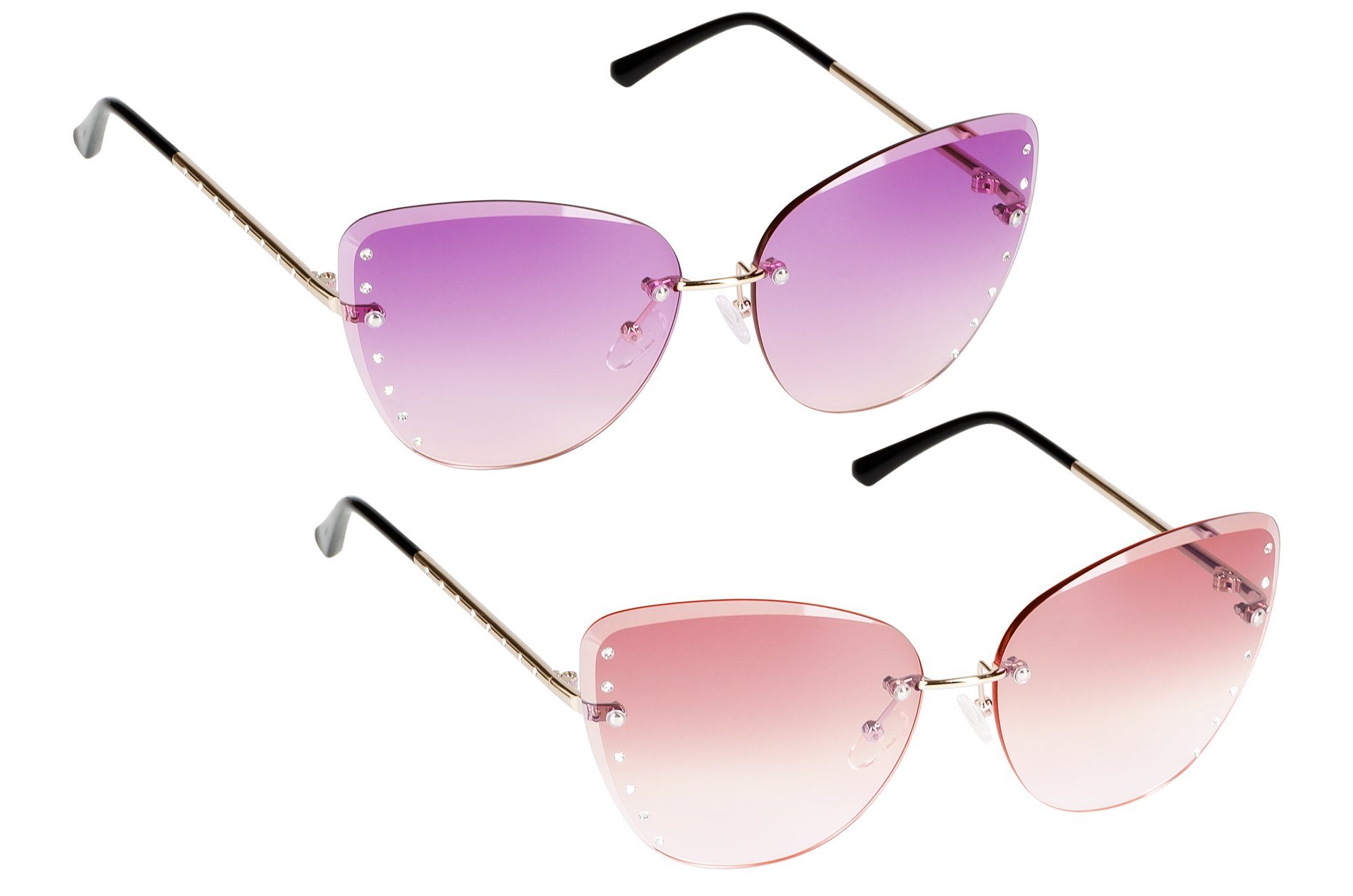 UrbanSky Sonnenbrille Sofia (2er-Pack, Sonnenbrillen-Set mit Einstecketuis) günstig online kaufen