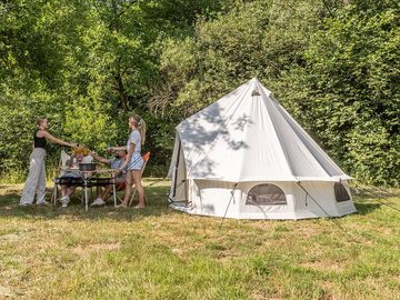 Skandika Tipi-Zelt Tipii 300 Technical Cotton, 4000 mm Wassersäule, Moskitonetz, eingenähter Zeltboden