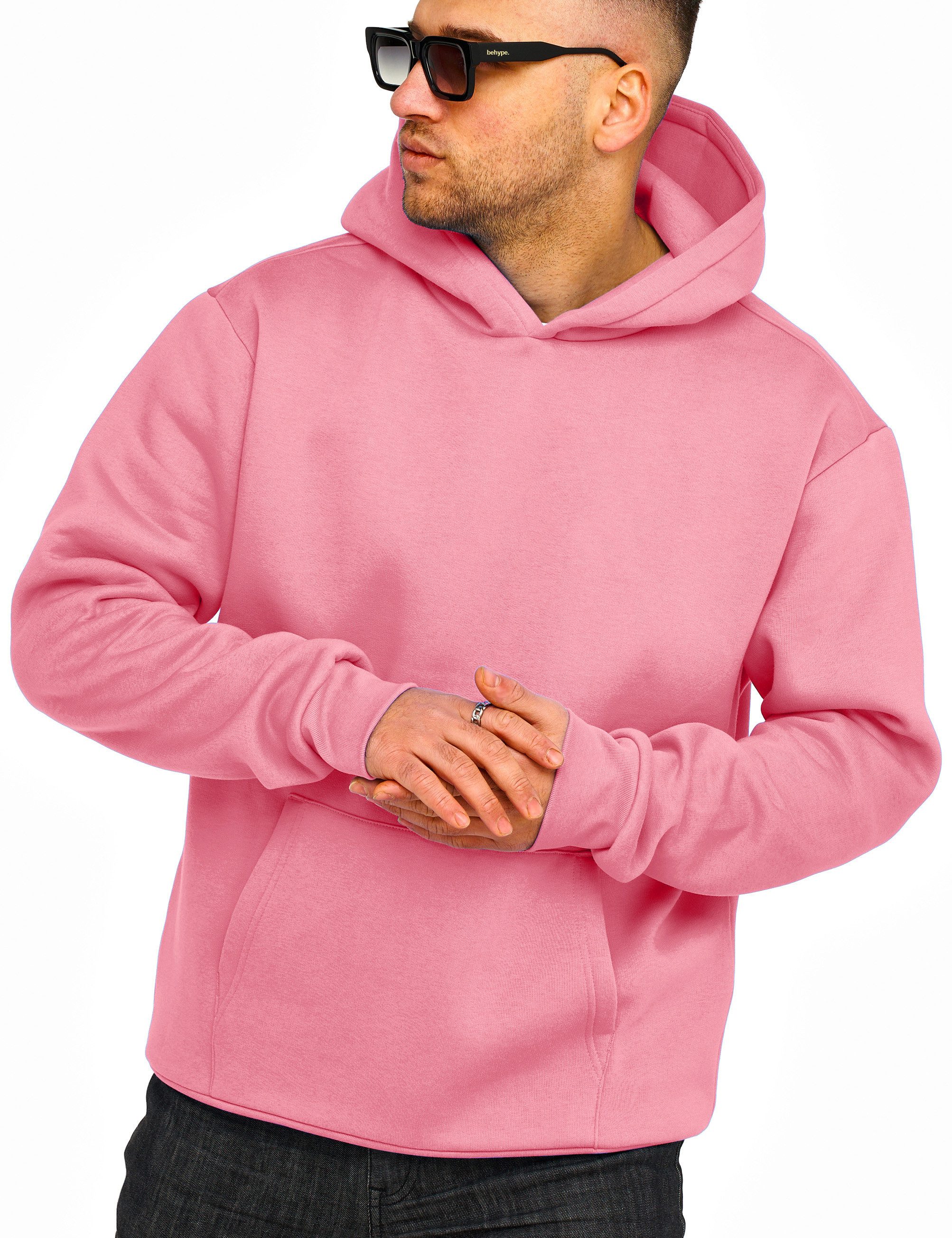 DAILY COTTON Hoodie im Oversize Schnitt Unifarben - Kapuzenpullover Loose-F günstig online kaufen