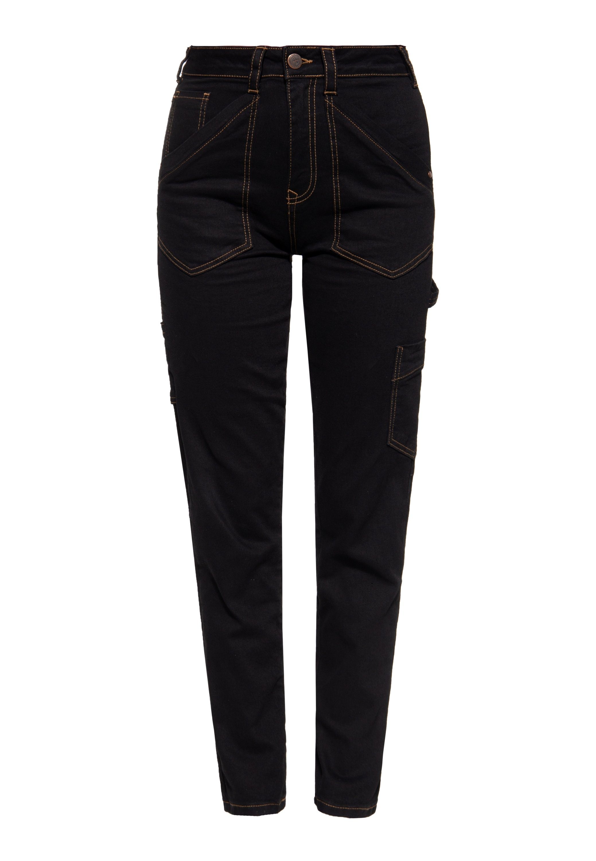 QueenKerosin Straight-Jeans im Workwear-Style