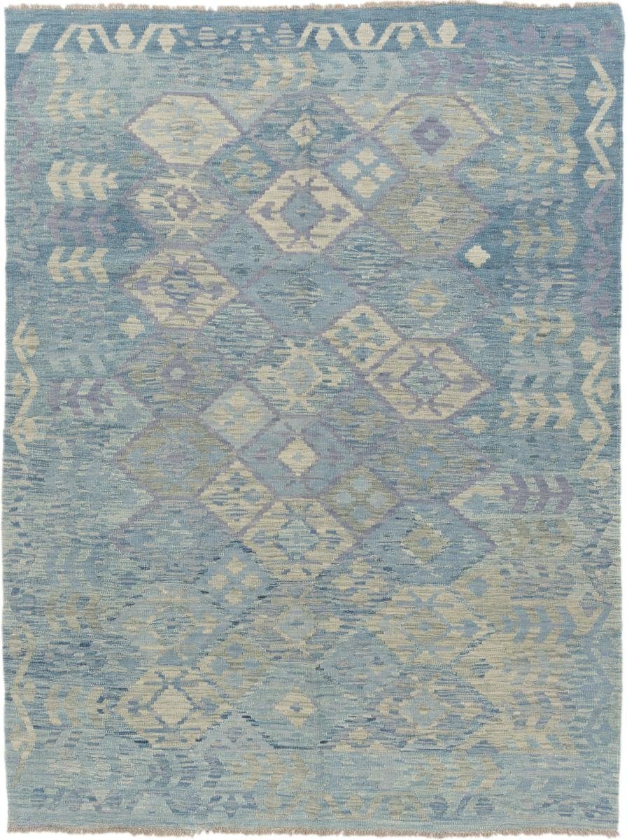 Orientteppich Kelim Afghan 187x246 Handgewebter Orientteppich, Nain Trading, rechteckig, Höhe: 3 mm