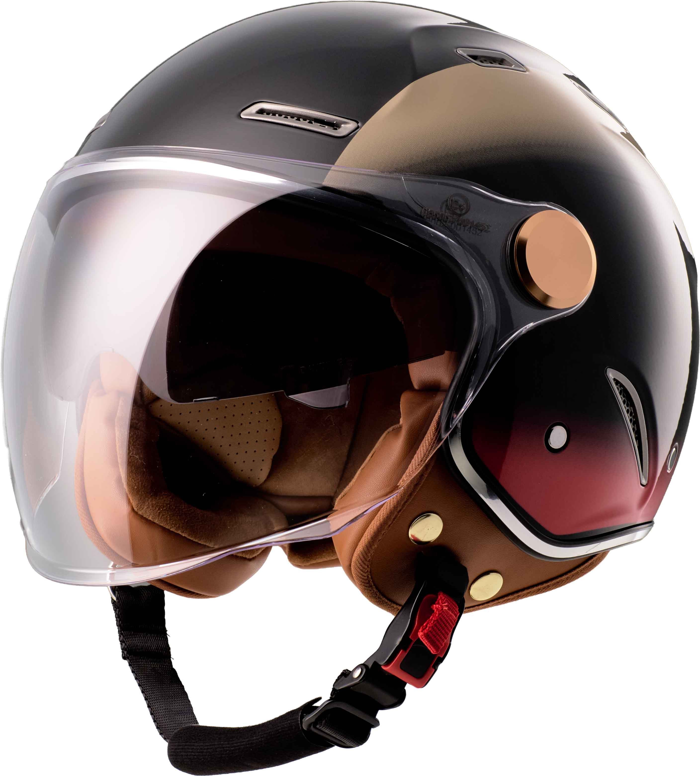 Burnout Motorradhelm Jethelm Heritage Sunset