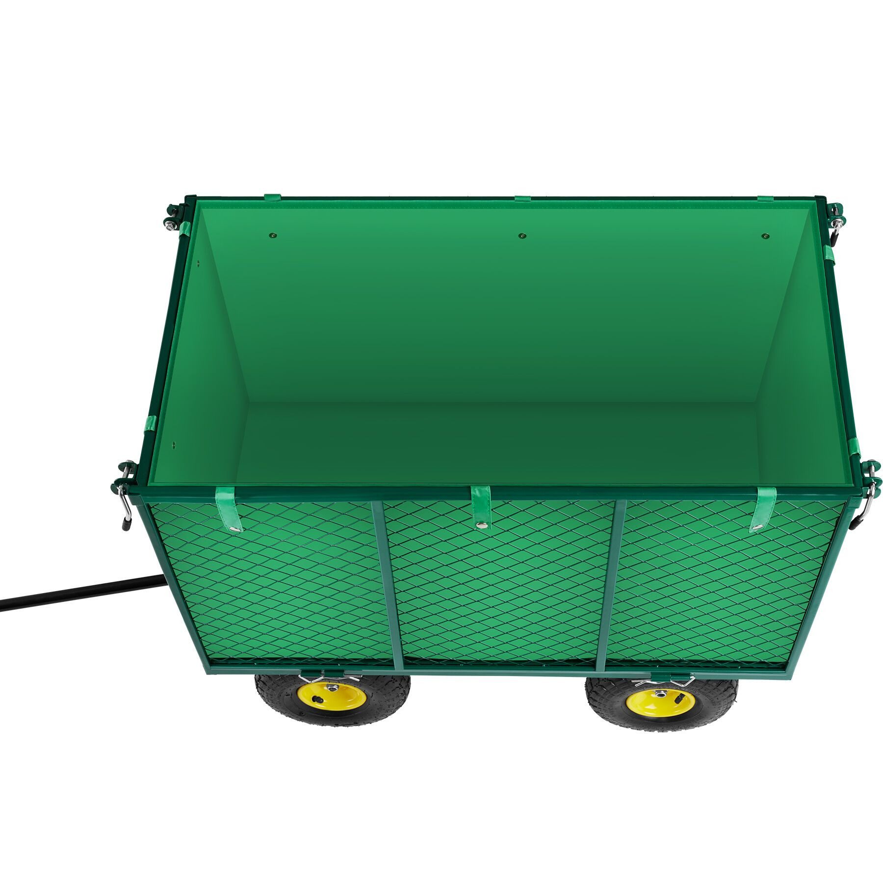 tectake Bollerwagen Handwagen groß max. 544kg mit klappbaren Seitenwänden, Luftreifen (1 Transportwagen, 1-tlg., 210L Volumen in Grün), mit klappbaren Seitenwänden