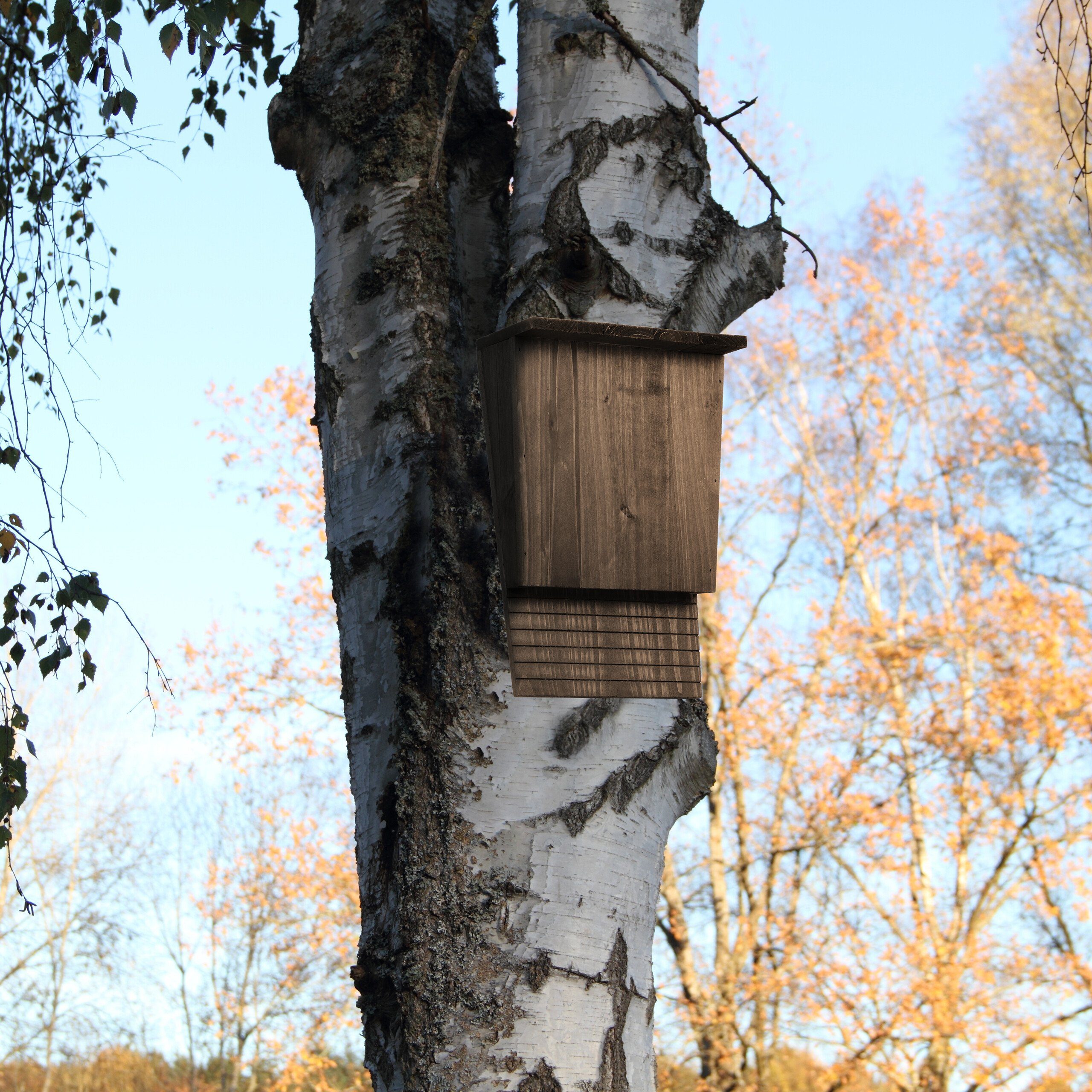 Holz aus Fledermauskasten Brauner relaxdays Vogelhaus