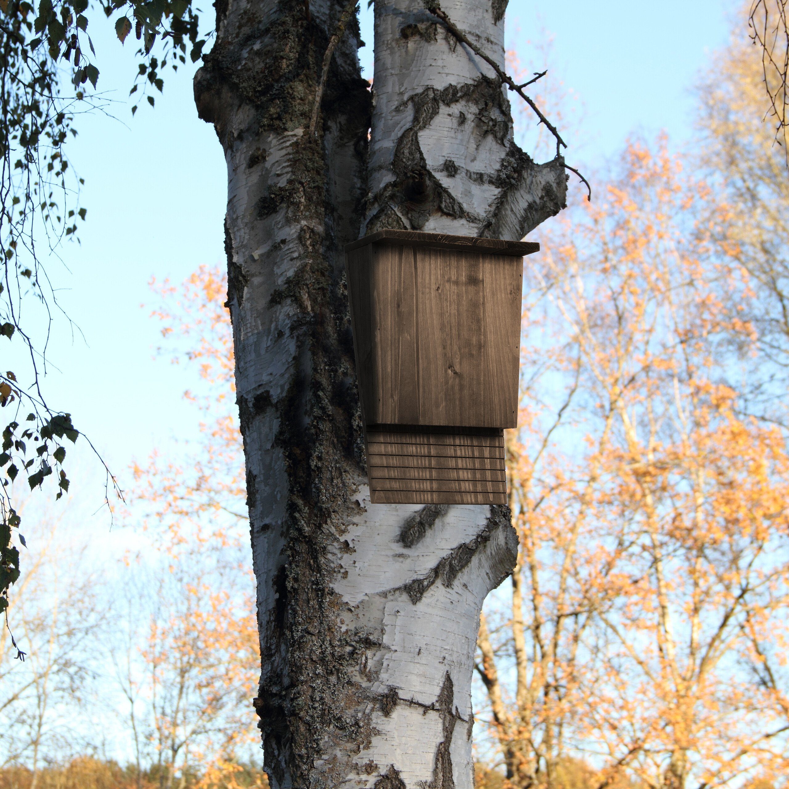 relaxdays Vogelhaus Brauner Fledermauskasten aus Holz günstig online kaufen
