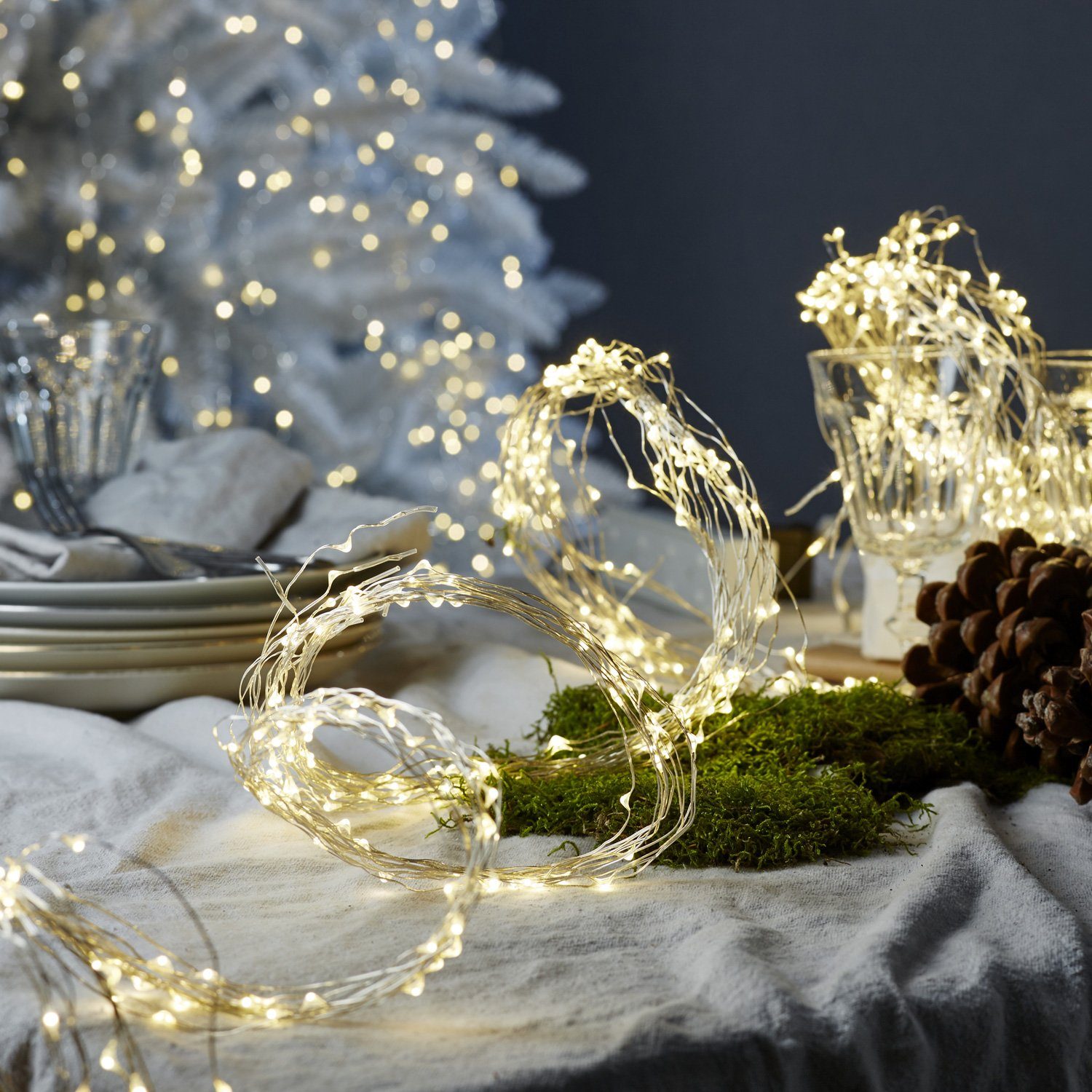 STAR TRADING LED-Lichterkette LED Drahtlichterkette Lichtbündel 10 Stränge günstig online kaufen