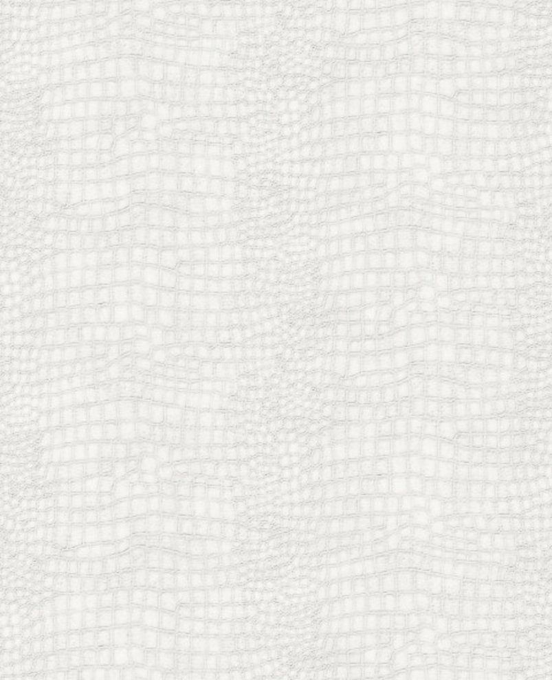 Superfresco Easy Vliestapete Krokodil, geprägt, Antiklederoptik, (1 St), Weiss - 10m x 52cm
