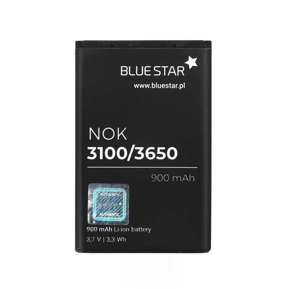 BlueStar Akku Ersatzakku kompatibel mit Nokia 1100 / 1101 / 1112 / 1200 / 1208 / 1600 / 1650 900 mAh Li-lon Batterie Accu Nokia BL-5C Smartphone-Akku