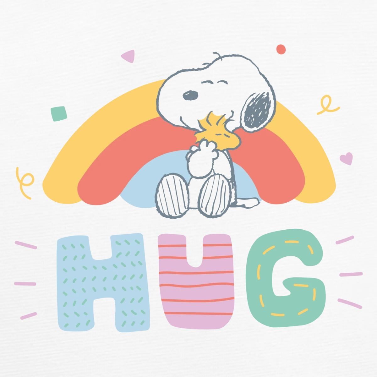 Spreadshirt Langarmbody Peanuts Snoopy & Woodstock Hug Tages Baby Body Langarm (1-tlg)