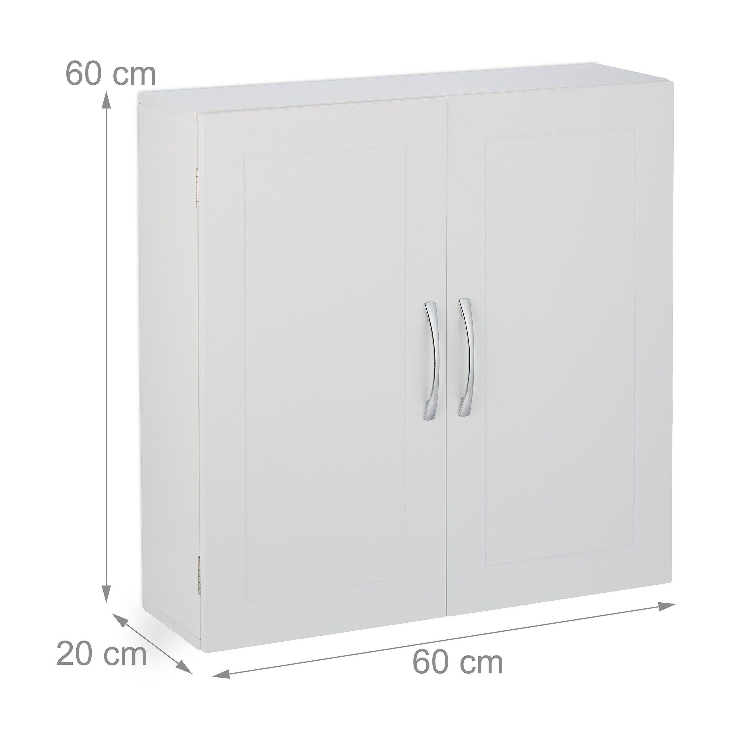 relaxdays Hängeschrank Hängender Badschrank mit 2 Türen (1-St) – Bild 4 von 5