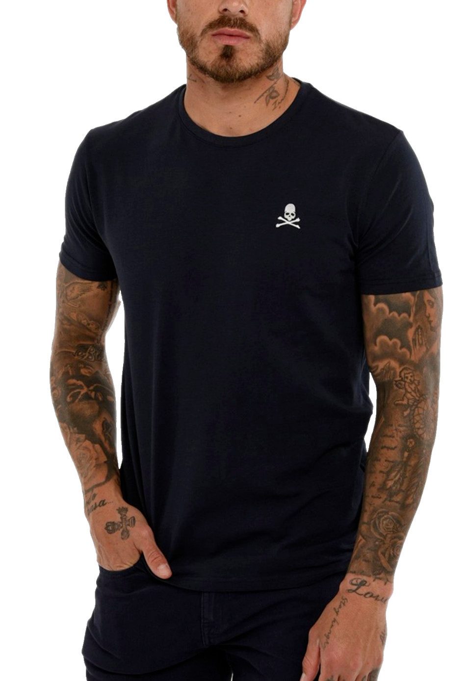 PHILIPP PLEIN T-Shirt Slim FIt Totenkopf-Logo günstig online kaufen
