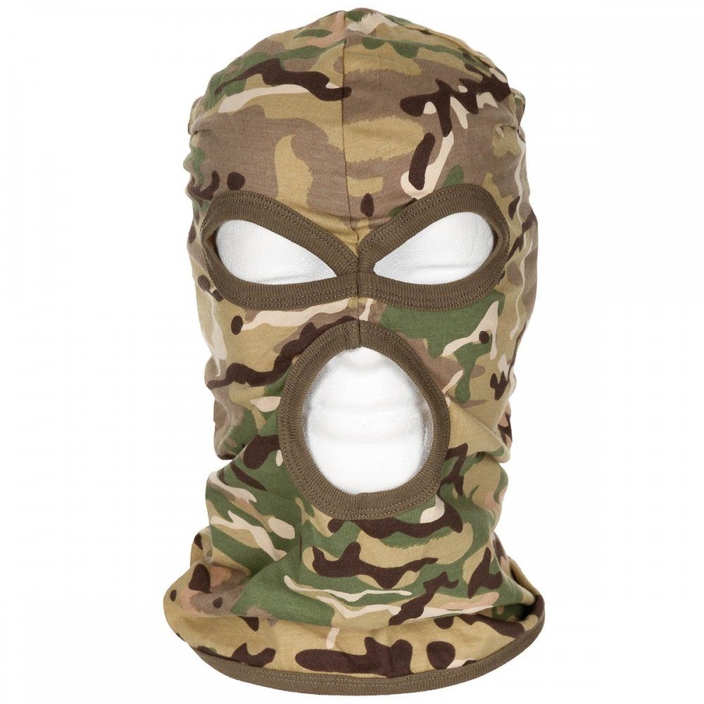 MFH Schlupfmütze Balaclava, 3-Loch, dünn, operation - camo, 100 % Baumw. (Packung) dünn