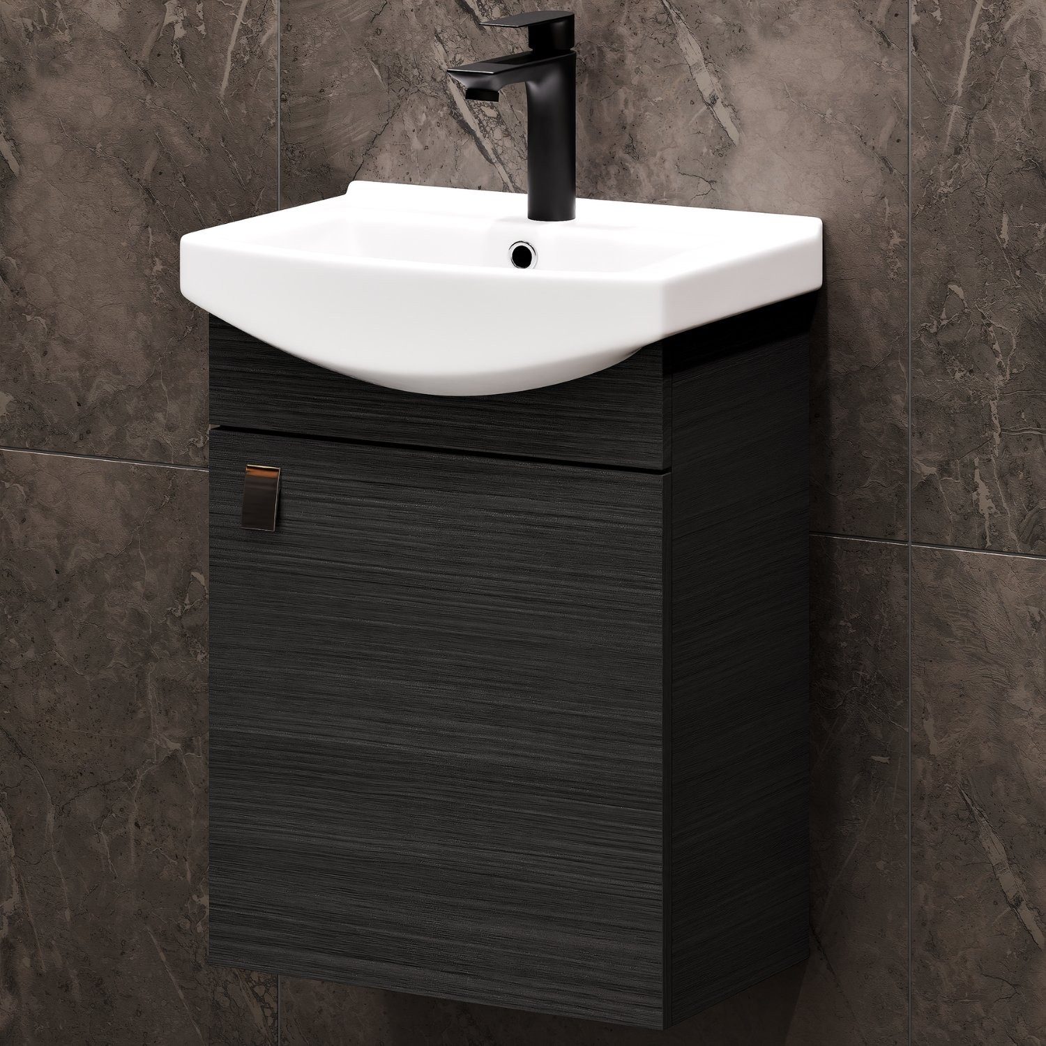 Planetmöbel Waschtisch Waschtischunterschrank 45 cm (Anthrazit) günstig online kaufen