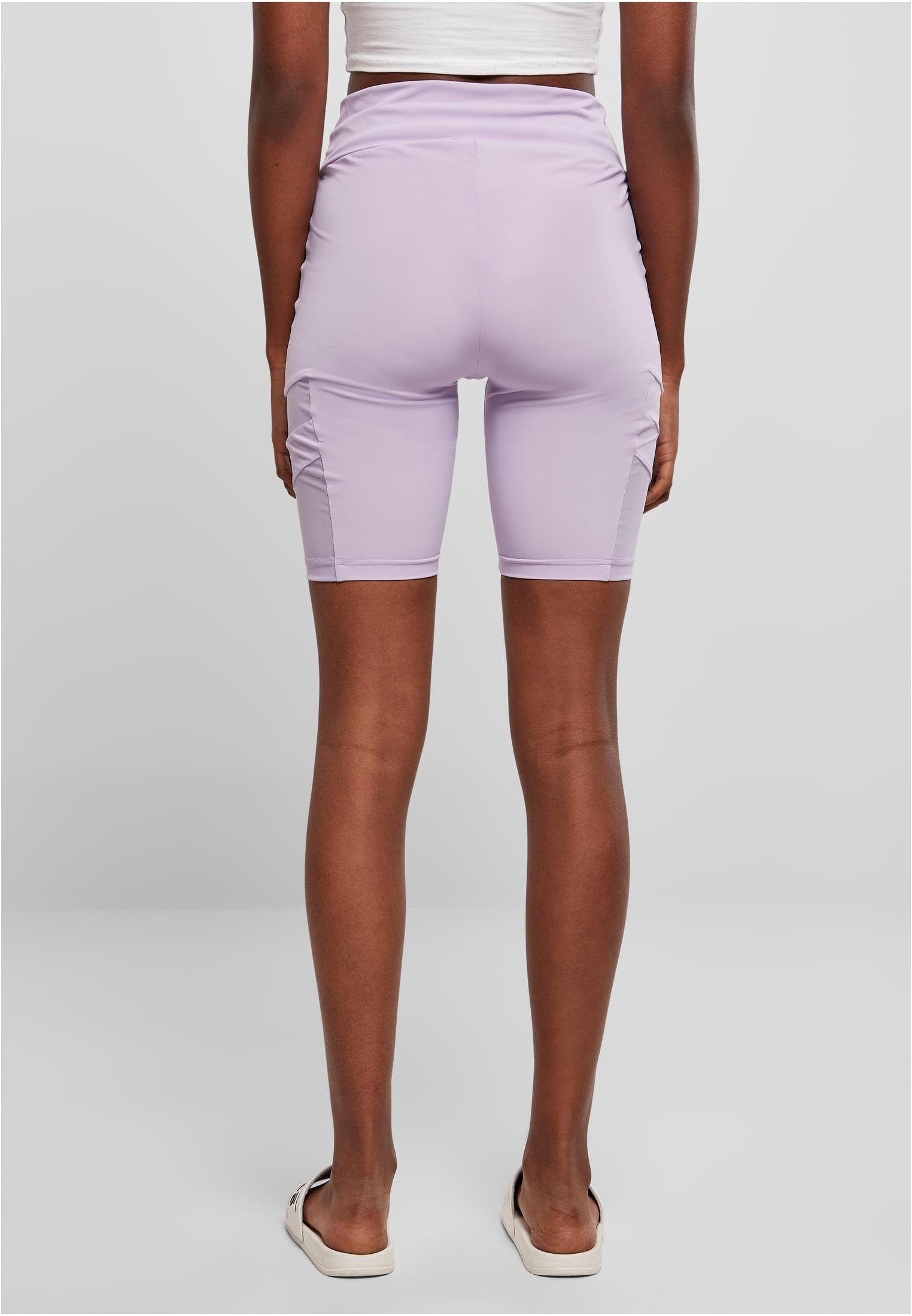 Stoffhose Tech lilac (1-tlg) URBAN Damen Waist CLASSICS Shorts Ladies Mesh High Cycle
