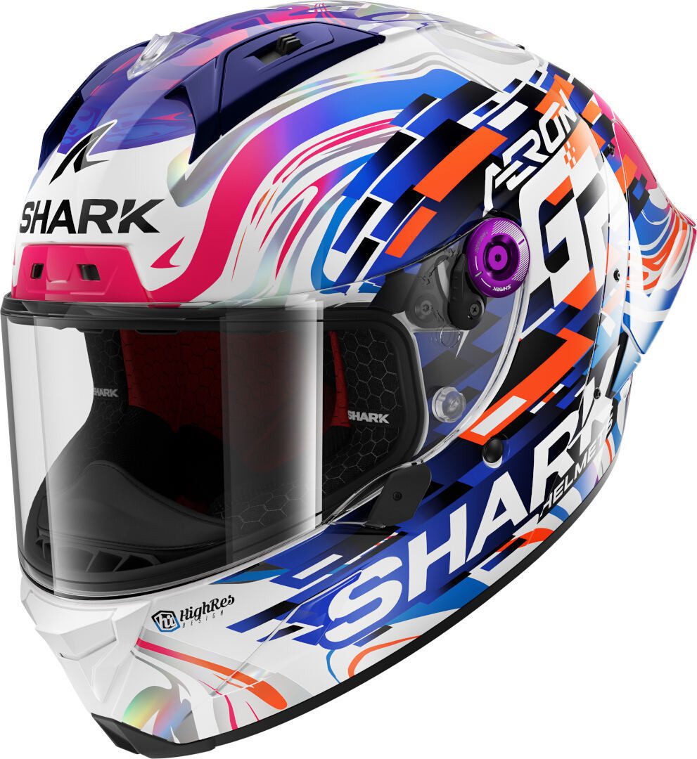 Shark Motorradhelm Aeron GP Replica Zarco GP de France Helm, Spoiler, ECE 22.06
