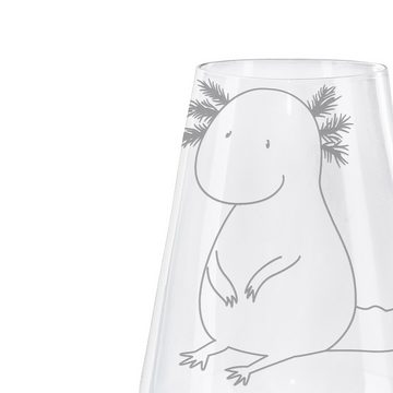 Mr. & Mrs. Panda Weißweinglas Axolotl null, Hochwertige Weinaccessoires, Weißweinglas, Geschenk für, Premium Glas, Einzigartig graviert