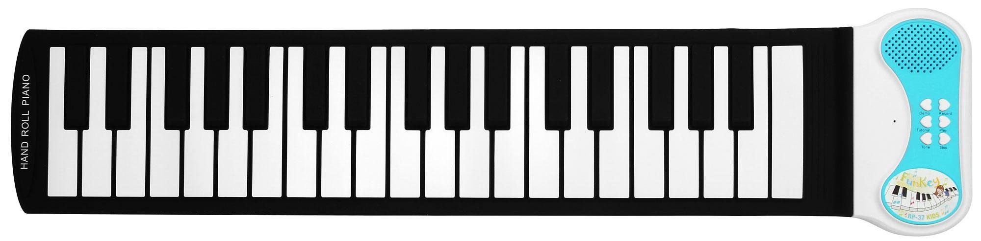 FunKey Spielzeug-Musikinstrument Funkey RP-37 Kids Rollpiano 37 Tasten, Batterie- und Netzbetrieb, Zusammenrollbar für einfachen Transport