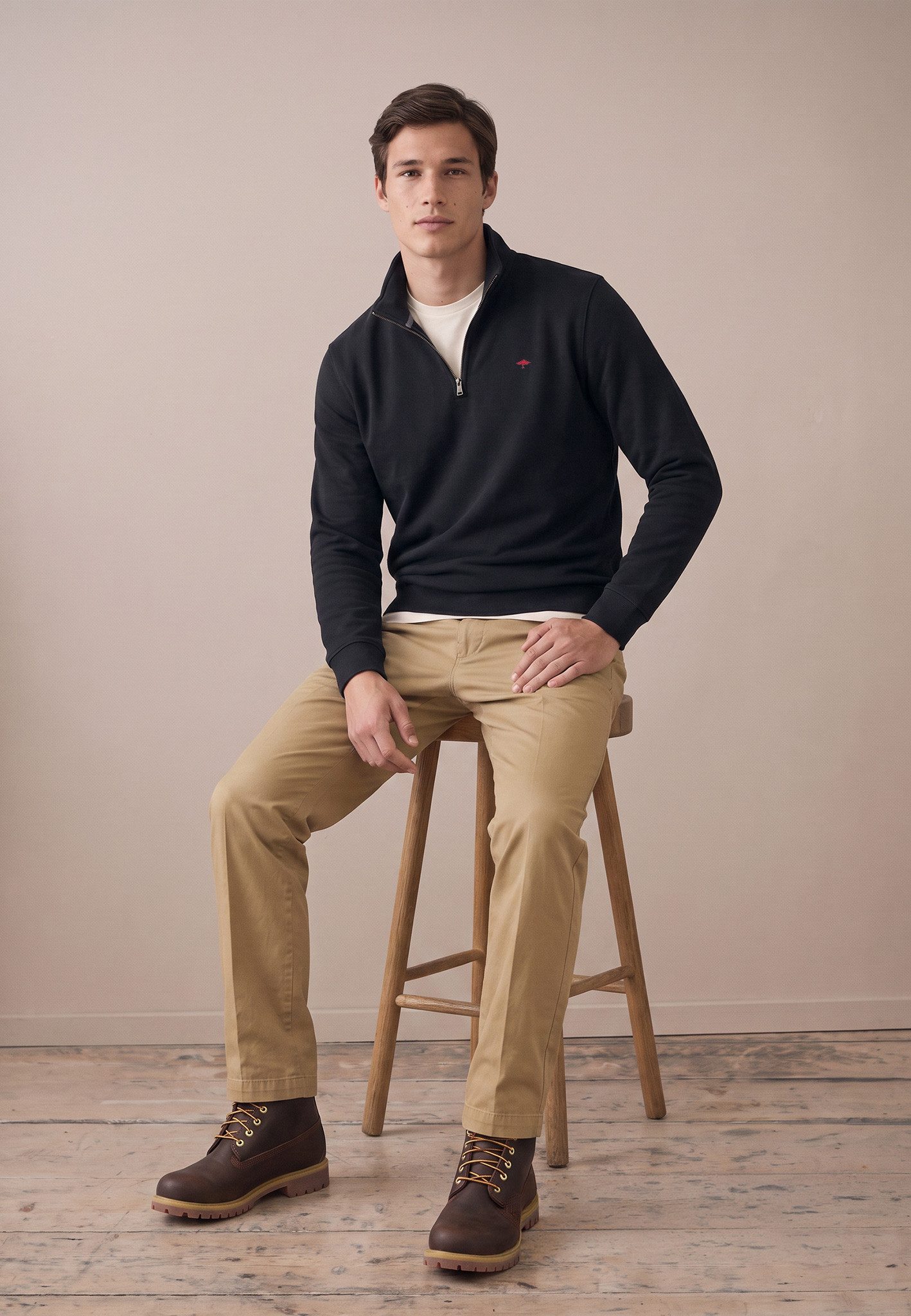 FYNCH-HATTON Sweatshirt mit Logo Stickerei – Bild 5 von 5
