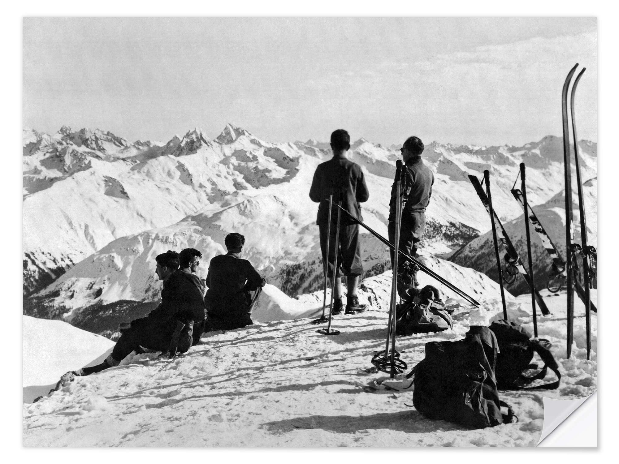 Wandfolie Vintage Ski Collection