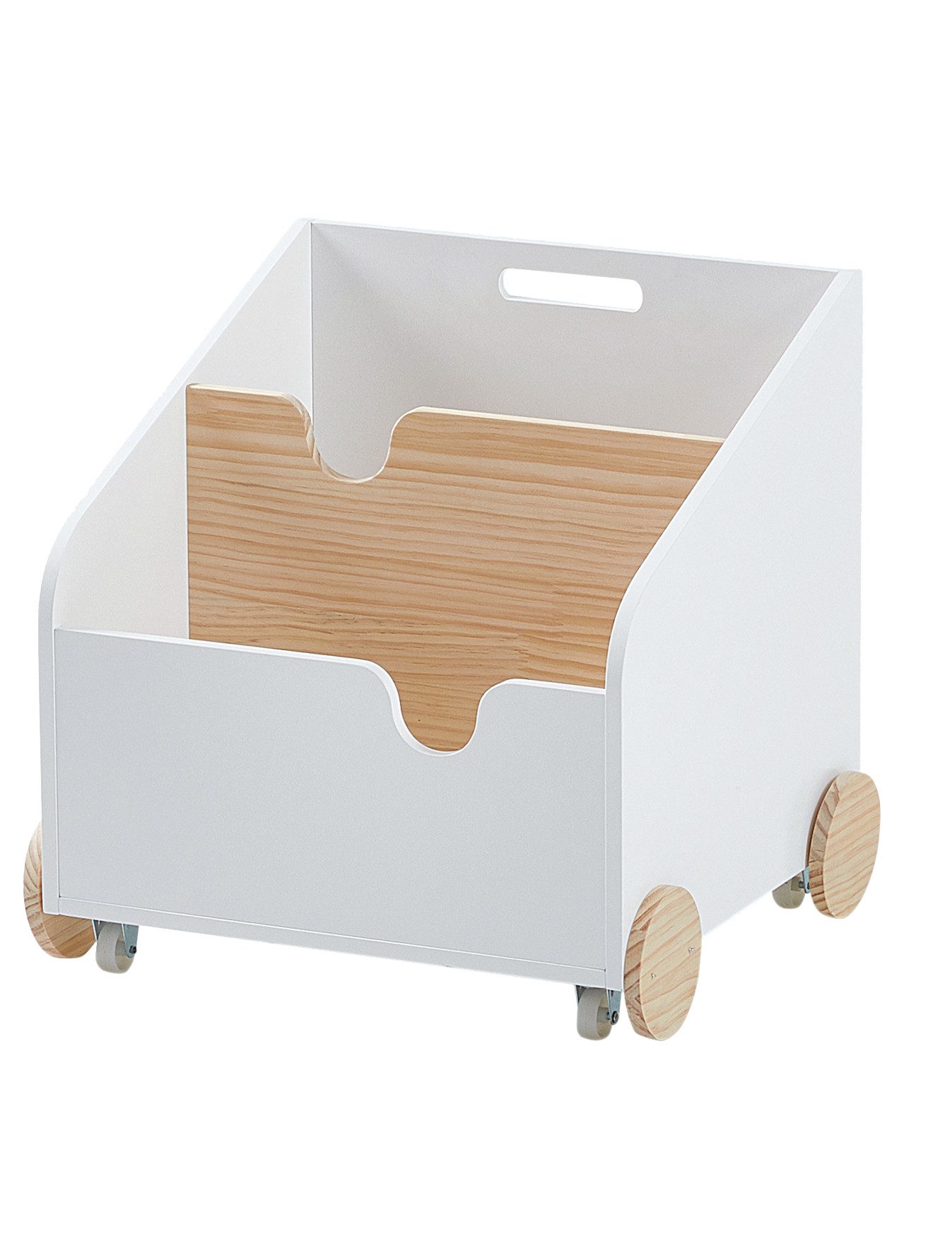 vertbaudet Bücherregal Kinder Bücherregal mit Rollen SCHOOL günstig online kaufen