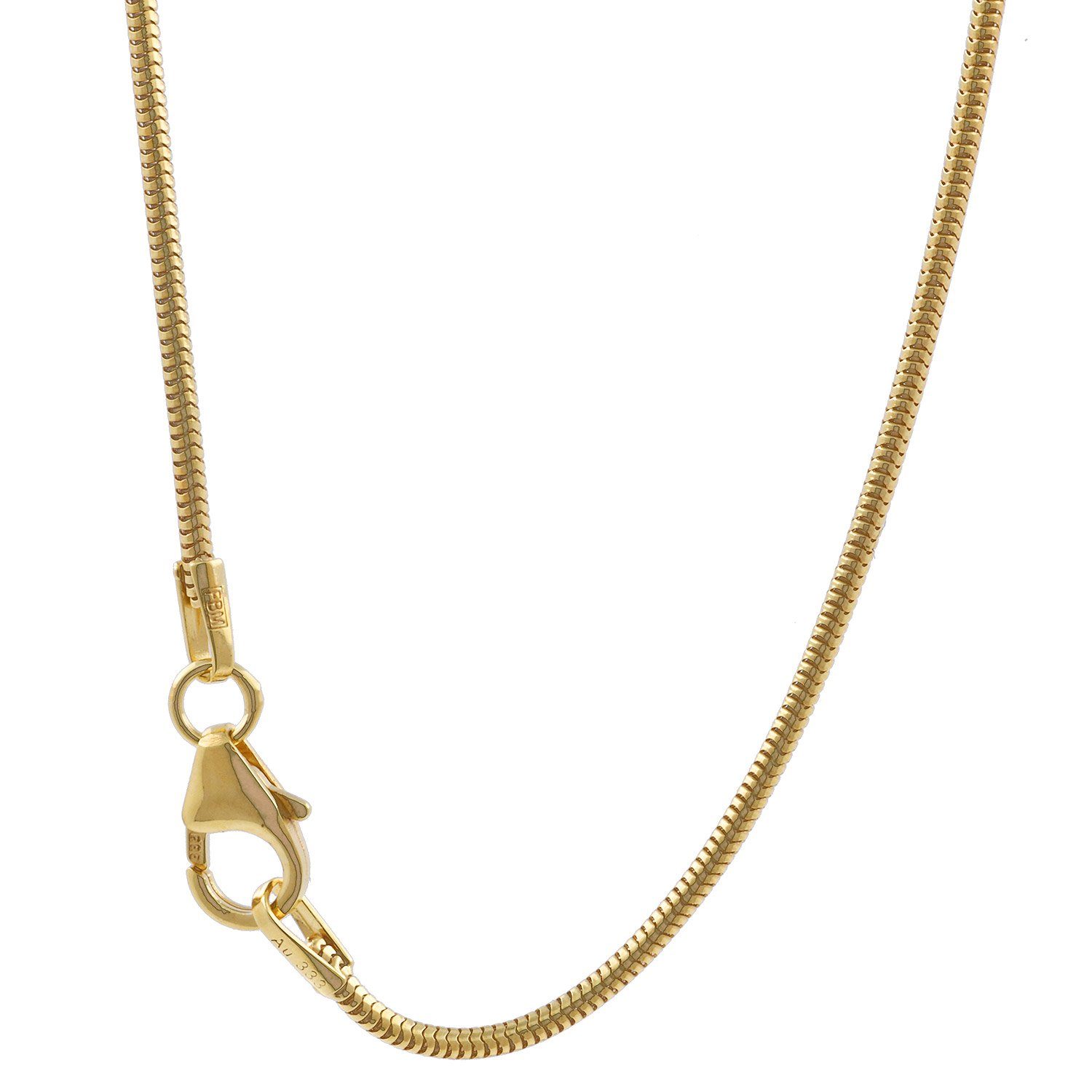 HOPLO Schlangenkette Schlangenkette 333 - 8 Karat Gold 1,2 mm 42 cm  Halskette, Made in Germany