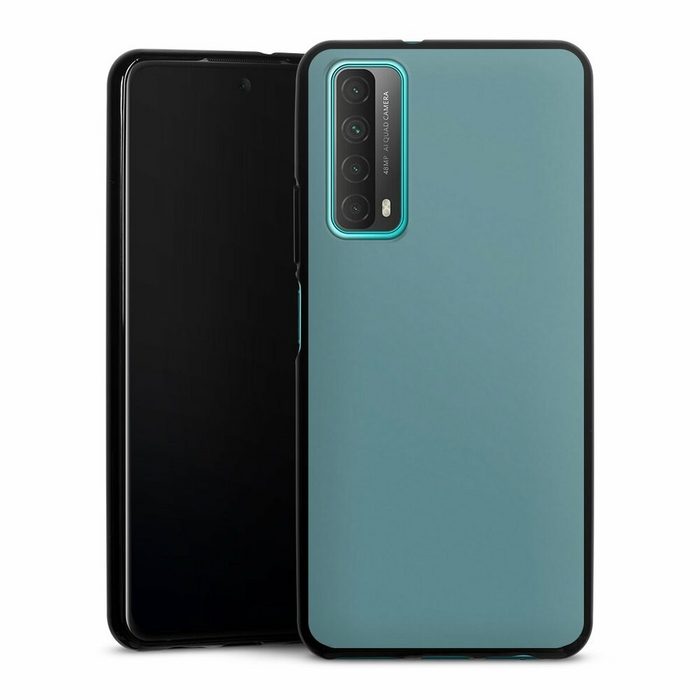 DeinDesign Handyhülle Art Blau einfarbig Petrol Huawei P Smart 2021 Silikon Hülle Bumper Case Handy Schutzhülle