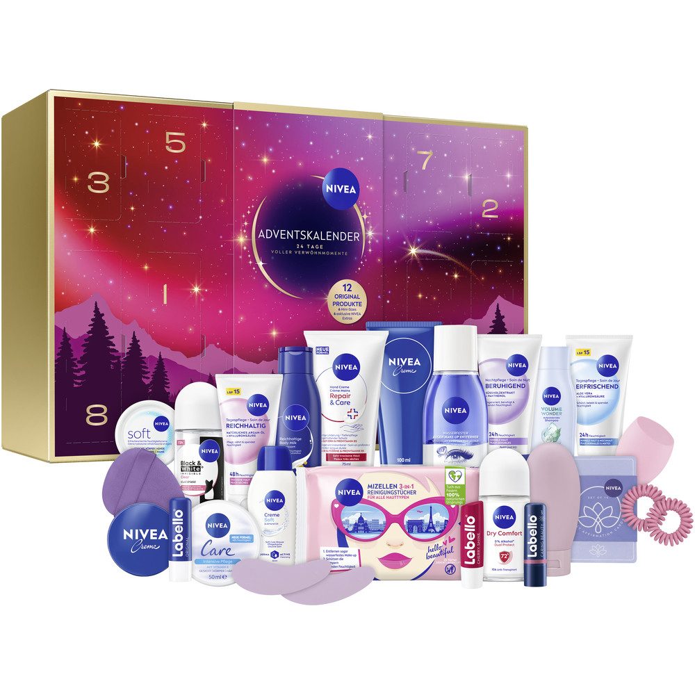 Nivea Adventskalender NIVEA Adventskalender 2026 (24-tlg), Pflege Geschenkset