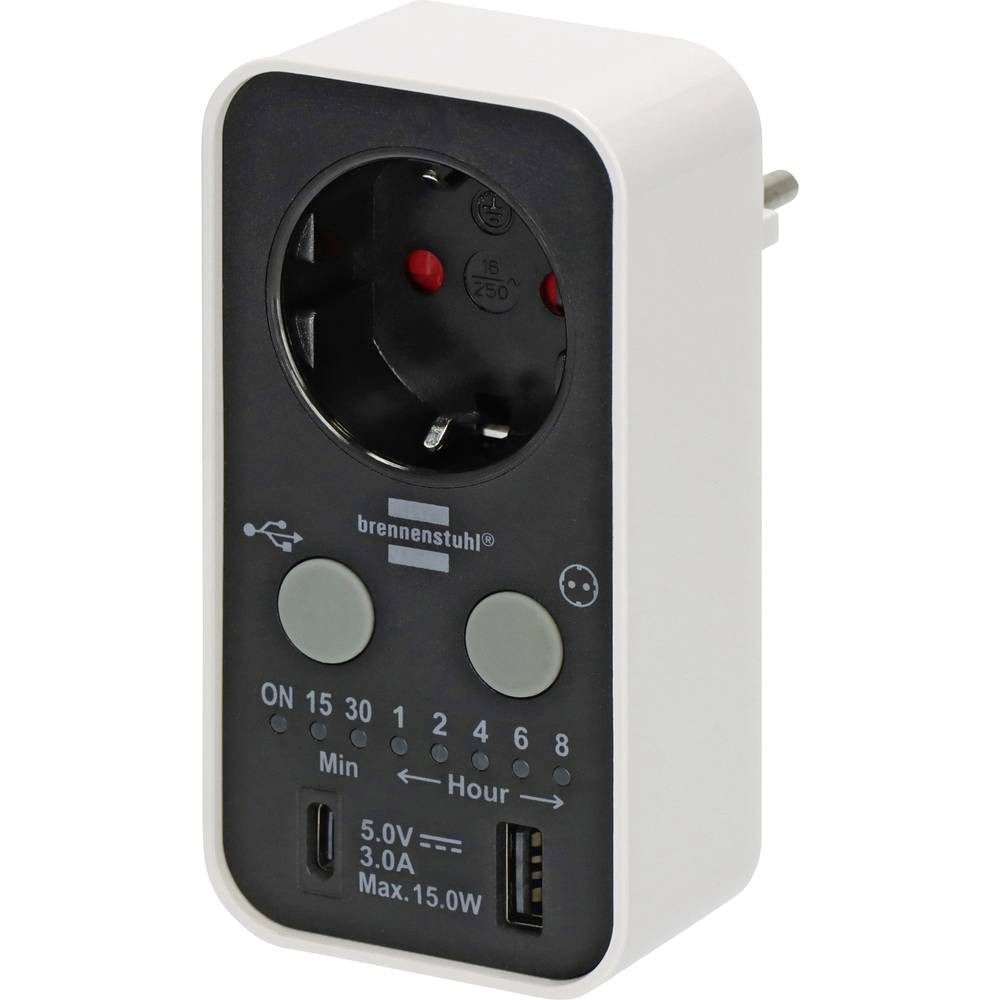 Zeitschaltuhr Digitaler Countdown Timer mit USB A und USB