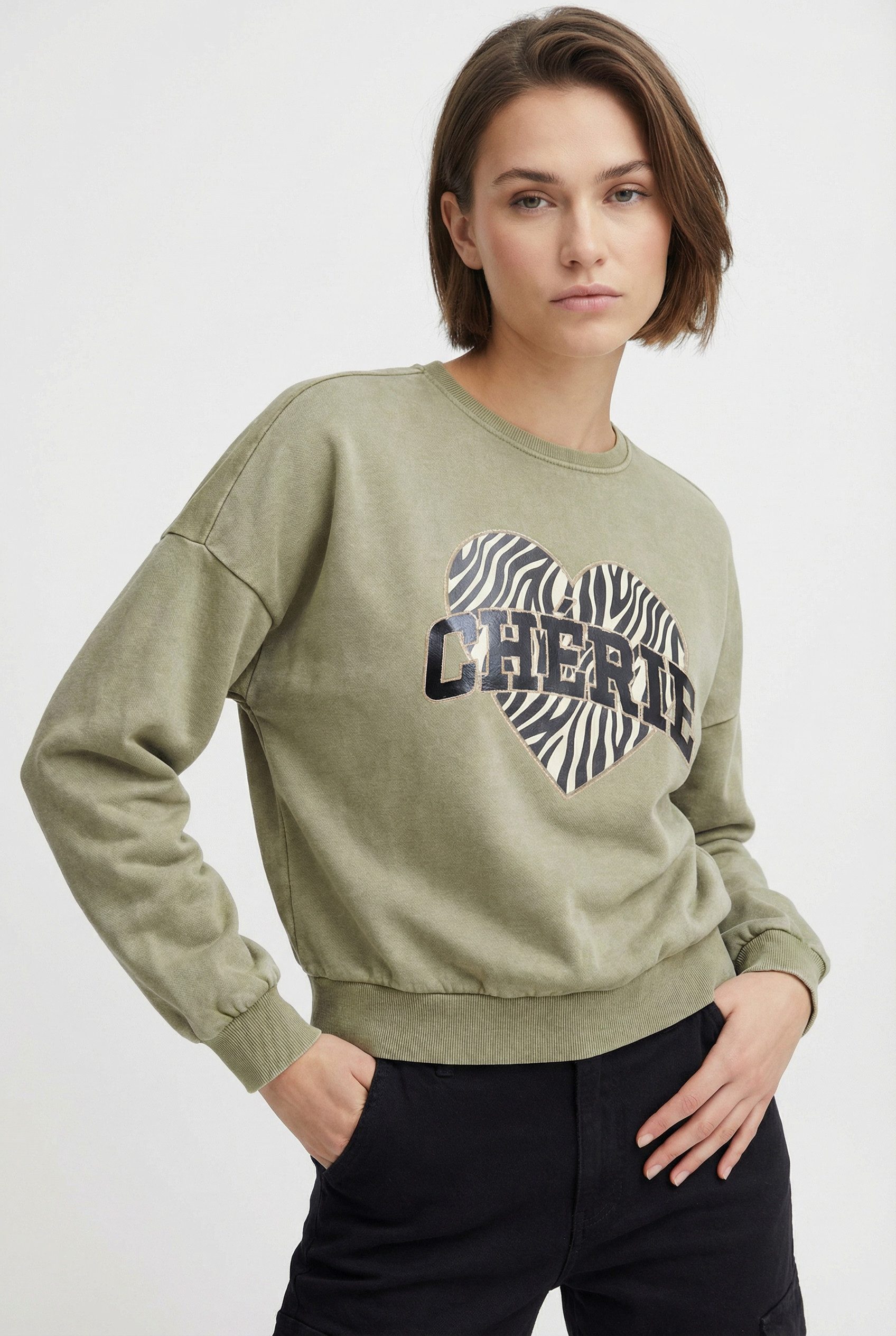 ONLY Sweatshirt ONLLAUREN L/S LEO O-NECK CC SWT günstig online kaufen