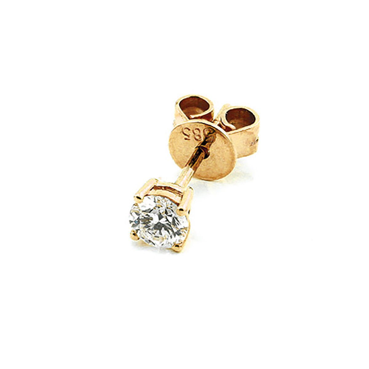Damen Schmuck Stella-Jewellery Paar Ohrstecker 585er Rotgold Diamanten Ohrstecker 4er Krappe (Diamantohrstecker, inkl. Etui), Di
