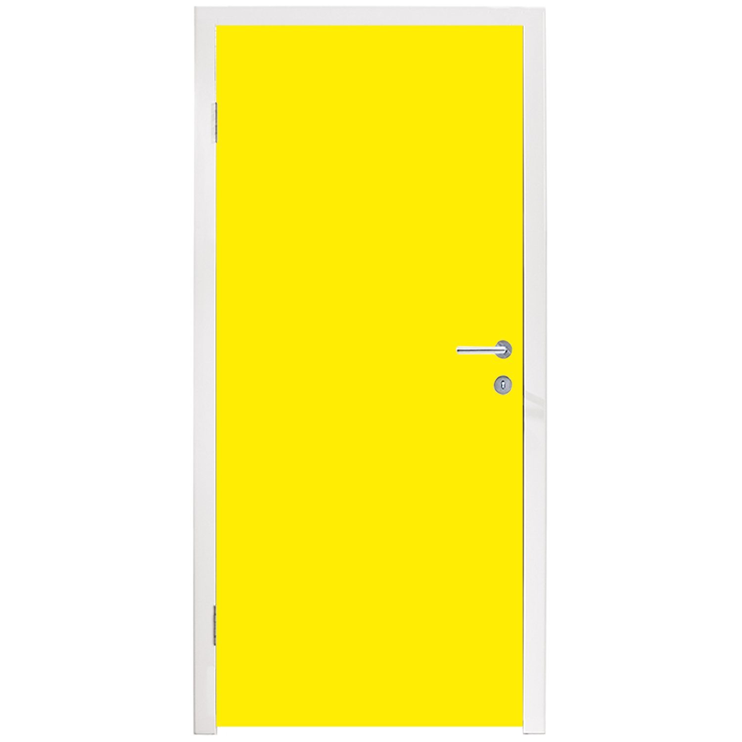 - Gelb Tür, für Matt, St), 75x205 Fototapete MuchoWow Türaufkleber, bedruckt, Neon - Farben, Türtapete - Zitrone cm (1
