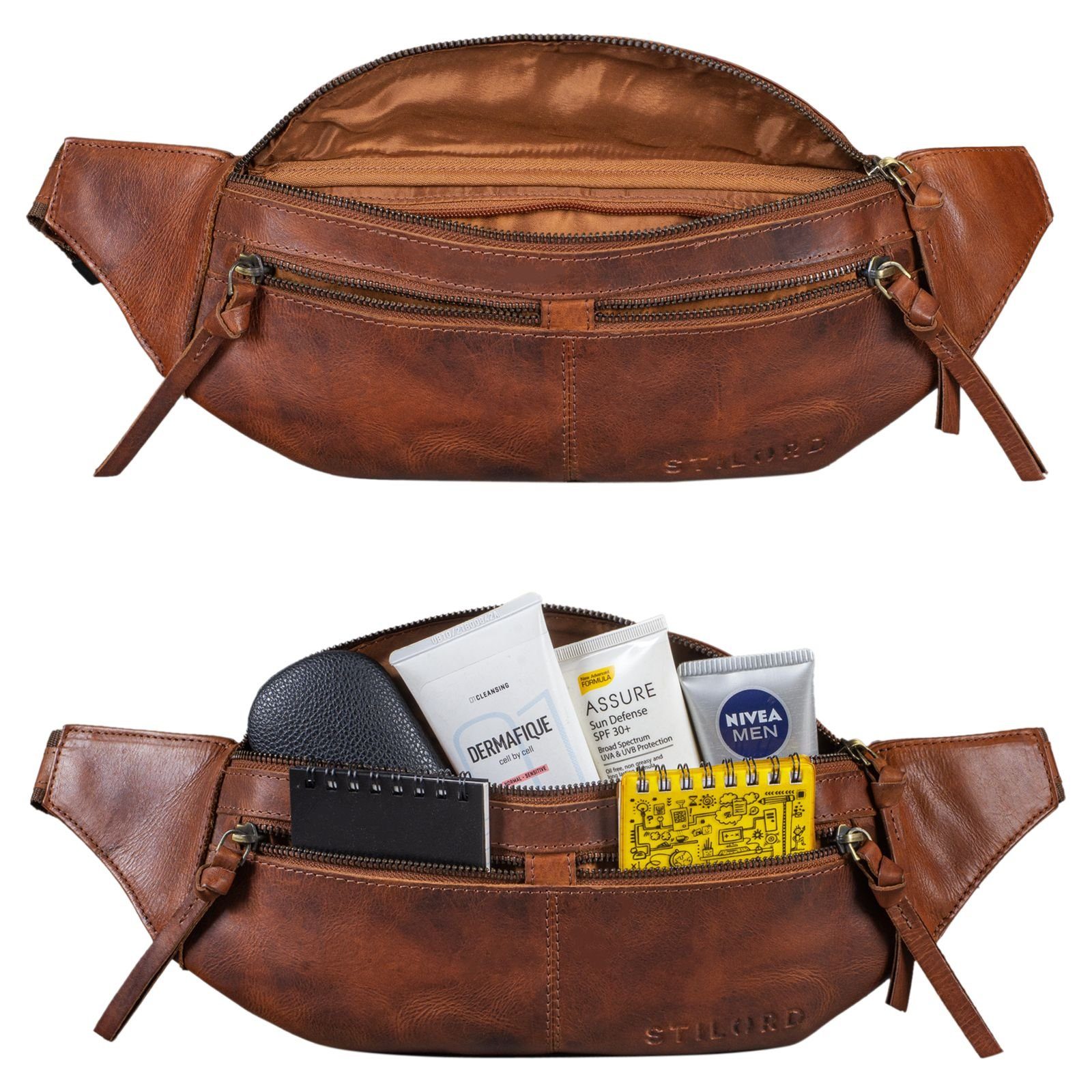 STILORD Bauchtasche "Casimir" Bauchtasche Leder stylisch