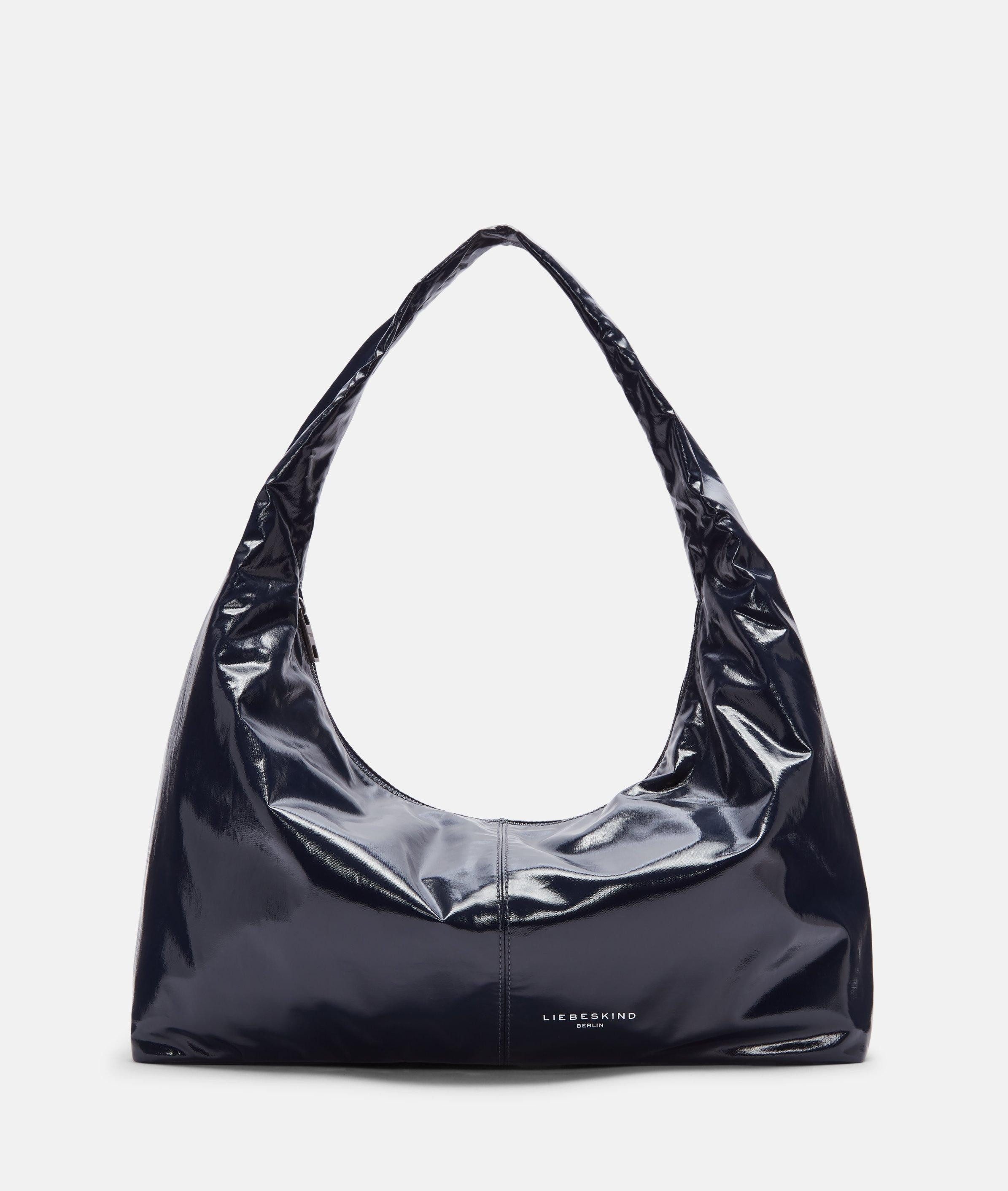 Liebeskind Berlin Schultertasche Hobo, Große Tasche mit Lackfinish