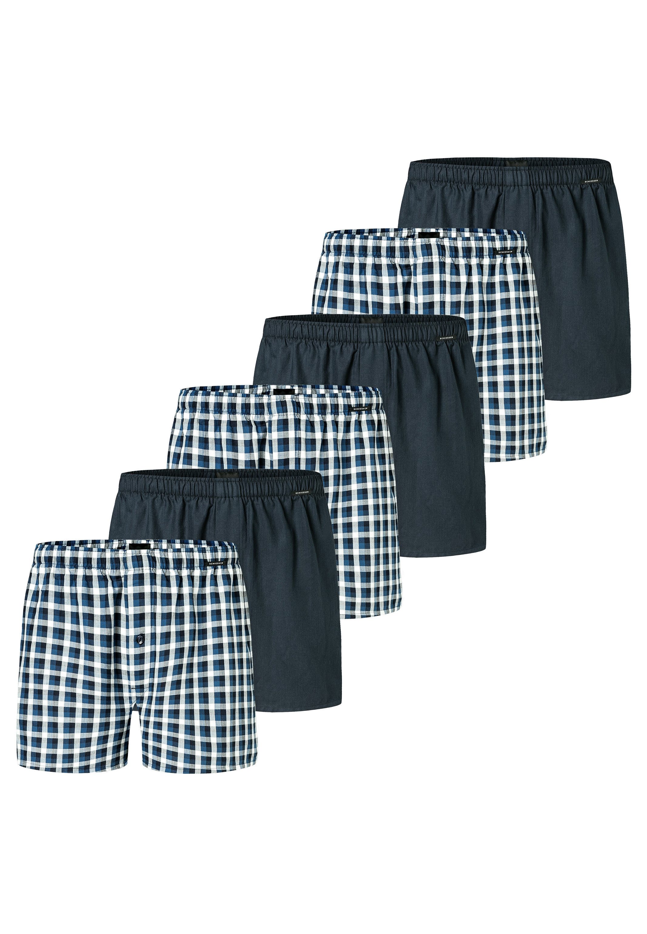 Schiesser Boxershorts 6er Pack Web (Spar-Set, günstig online kaufen