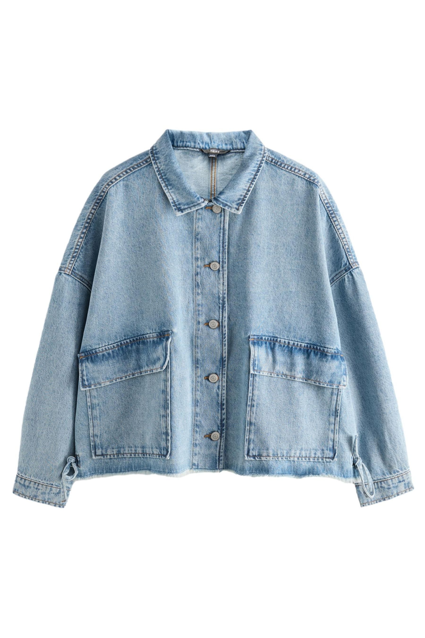 Next Jeansjacke Oversized-Jeansjacke aus 100 % Baumwolle günstig online kaufen