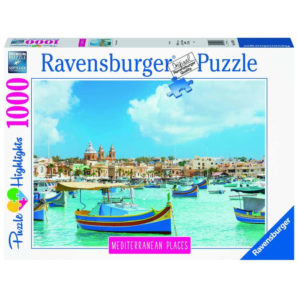 Ravensburger Puzzle 1000 Teile Mediterranean MaltaLandschaftspuzzle ab 14 J. 