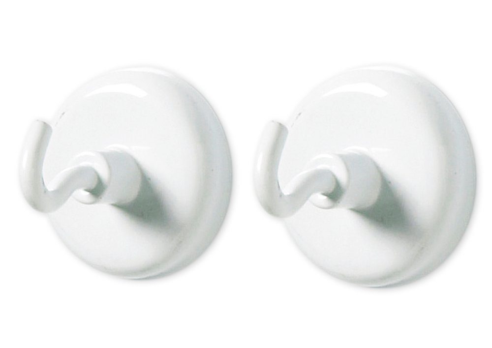 TimeTEX Magnet Magnet-Haken-Set, 32 mm ø, weiß, 5-tlg. (5-St)