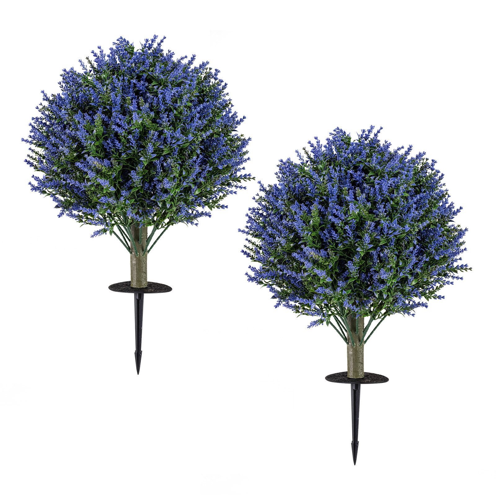 Kunstpflanze Lavendel, COSTWAY, Höhe 60 cm, Länge des Erdspießes: 16 cm