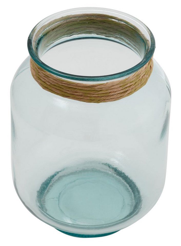 OTTO products Tischvase Beelia (1 St), Dekovase, aus recyceltem Glas, Höhe  ca. 25 cm, Ø ca. 20 cm