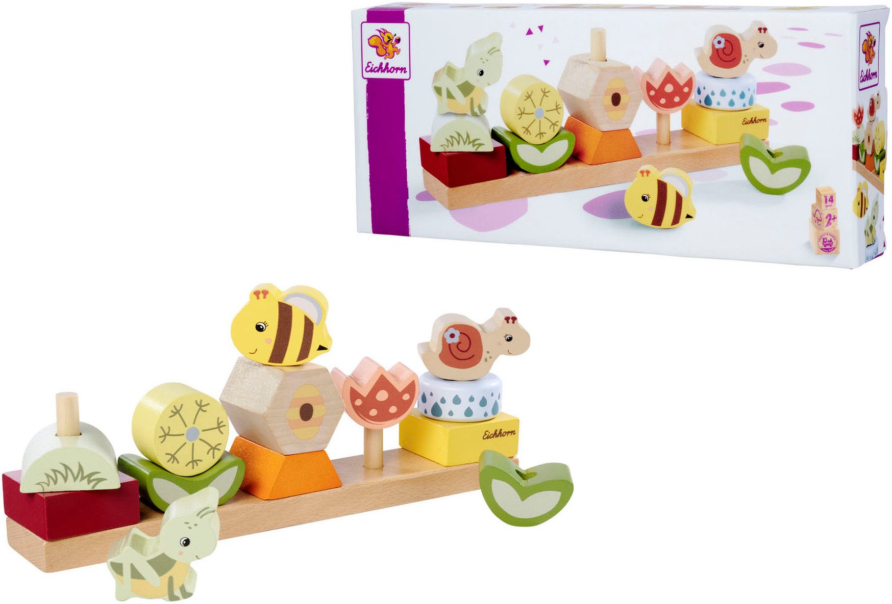 Eichhorn Steckspielzeug Steckspiel, (14-tlg), FSC® - schützt Wald