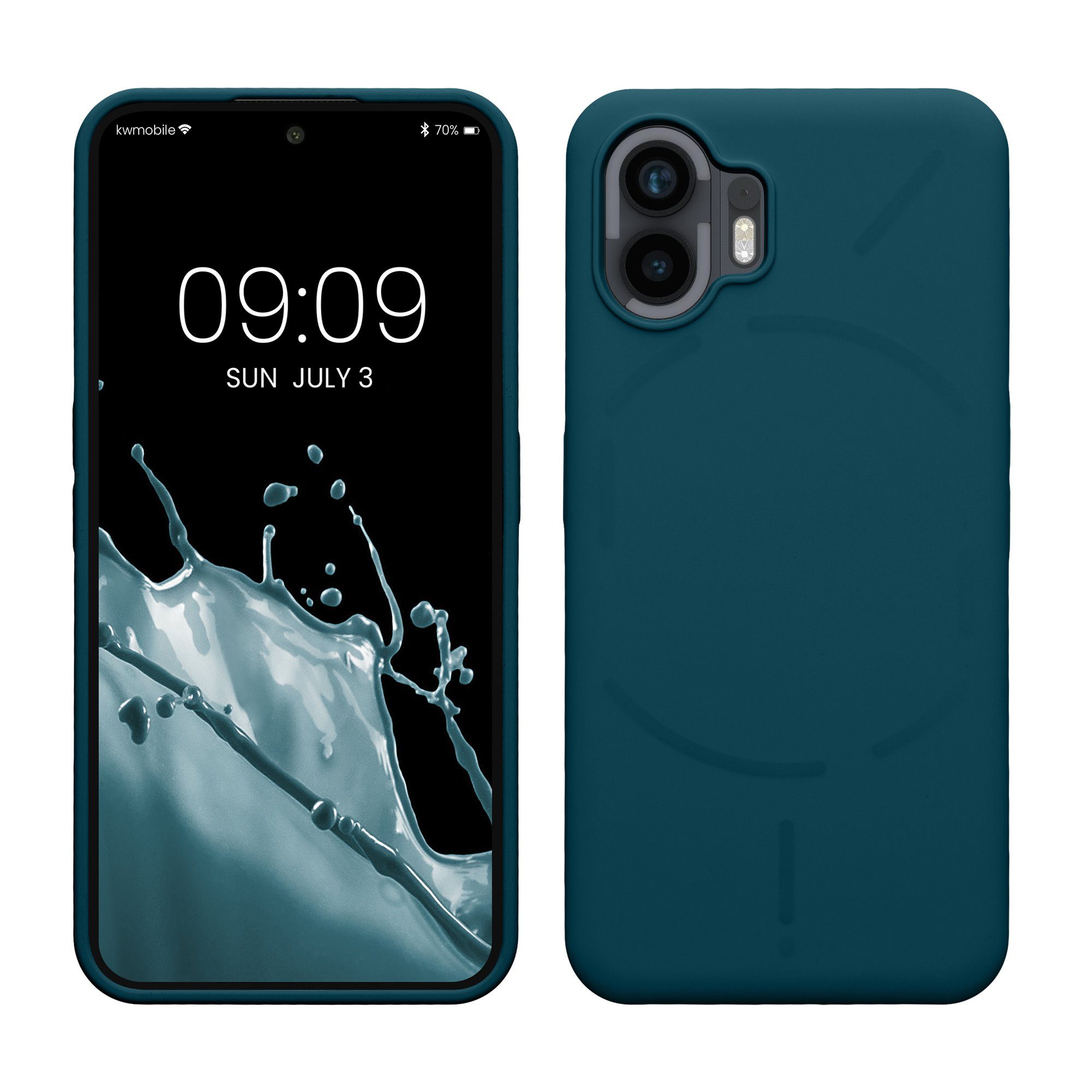 kwmobile Handyhülle Handyhülle für Nothing Phone (2) Hülle, Weiches Handy Silikon Case - Schutzhülle Cover