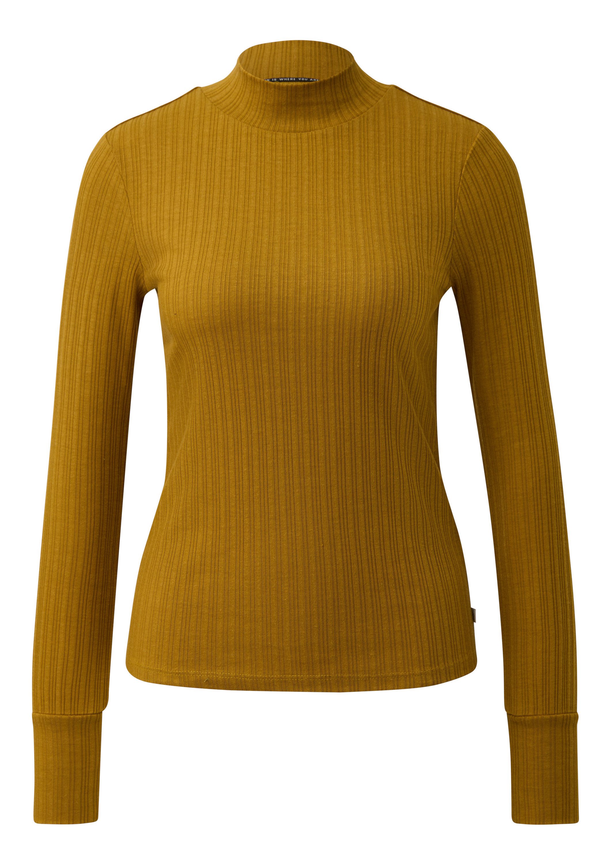 QS Langarmshirt T-Shirt Schmales Langarmshirt mit Ribbstruktur günstig online kaufen