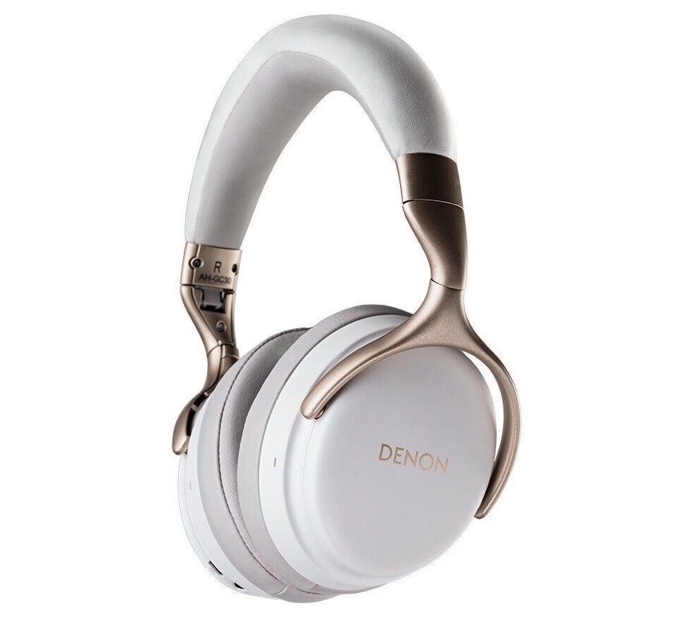 Denon AH-GC30 Over-Ear Noise Faltbar aptX Cancelling Bluetooth-Kopfhörer Bluetooth weiß