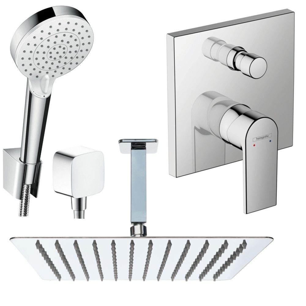 Hansgrohe und Jowi Duscharmatur Vernis Shape, Unterputz Duschsystem mit Kop günstig online kaufen