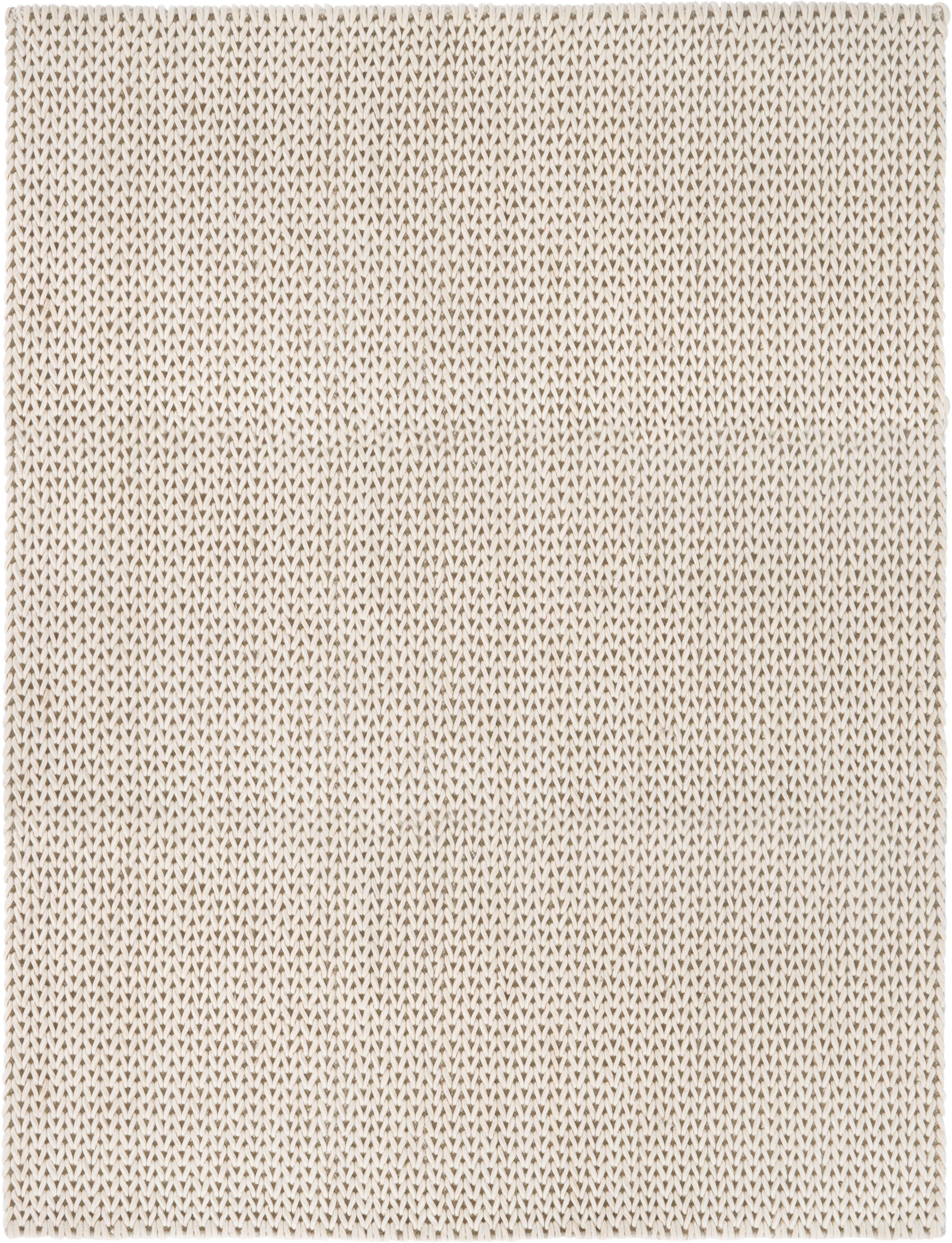 my home Wollteppich Noyack, rechteckig, Höhe: 12 mm, Handweb-Teppich, Strick-Optik, handgewebt, reine Wolle