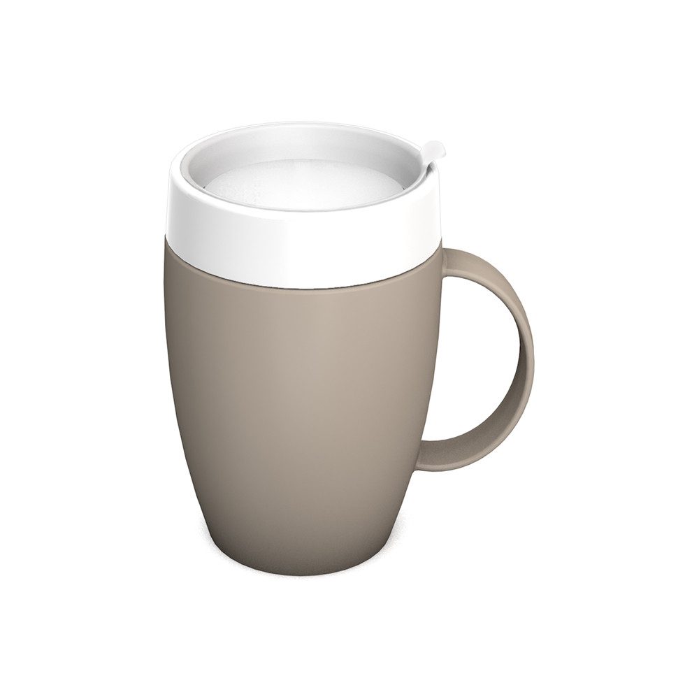 Ornamin Schnabelbecher Becher mit Trink-Trick mit Schnabelaufsatz/Trinkaufsatz, 2-tlg., Kunststoff, Trinkhilfe l Alltagshilfe l BPA-frei l Made in Germany