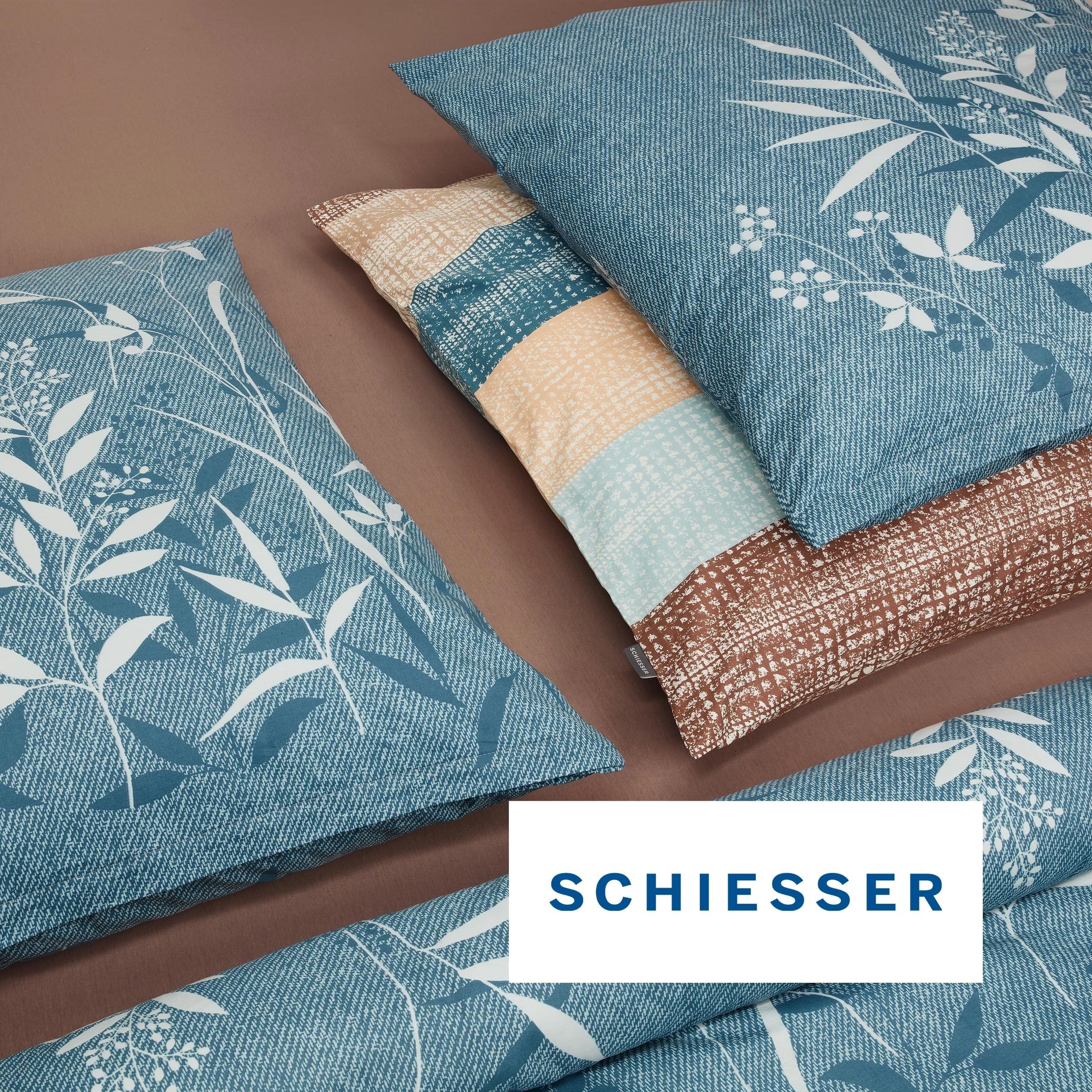 Schiesser Bettwäsche Emilia aus weicher Baumwolle und texturierten Streifen, Renforcé, 2 teilig, OEKO-TEX® MADE IN GREEN – Bild 4 von 5